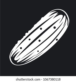 Vector illustration icon of a cucumber