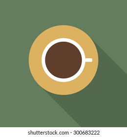 Vector illustration of icon of a cup of coffee