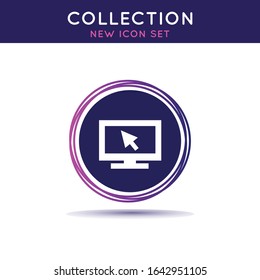  Ilustración vectorial. Icono del cursor, ratón, clic. 