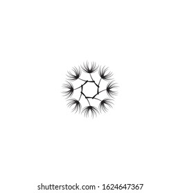 Vector illustration icon of Dandelion with white background