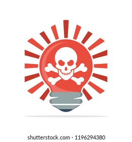 Vector illustration icon with dangerous idea concept