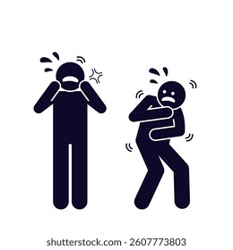vector illustration icon design human upset