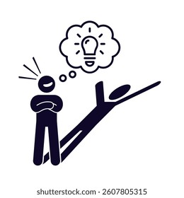 vector illustration icon design human achieving goal