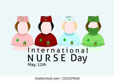 Vector Illustration, Icon design for International Nurse Day