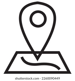 vector illustration of icon design pinpoint search location. black and white color line style.