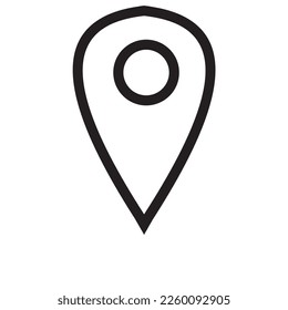 vector illustration of icon design pinpoint search location. black and white color line style.