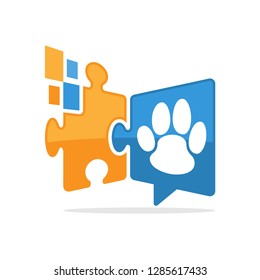 Vector illustration icon with a digital solution media concept that communicates about pet problem information
