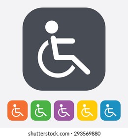 vector illustration of icon disabled