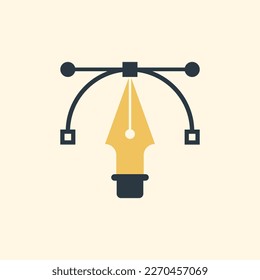 Dibujo vectorial de icono de ilustración vectorial, lápiz, curvas, gráficos, caligrafía.