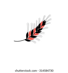 Vector illustration of icon ear of wheat