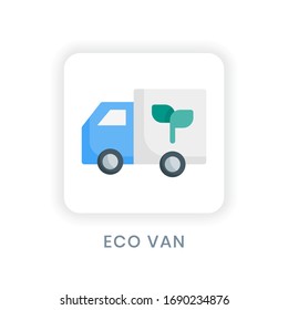 Icono de ilustración de vector, eco van aislado en fondo blanco con estilo de diseño de icono plano