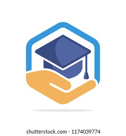 Vector Illustration Icon With Education Insurance Concept