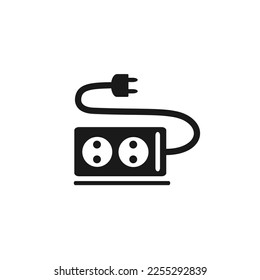Vector illustration, icon of an electrical power supply device. 