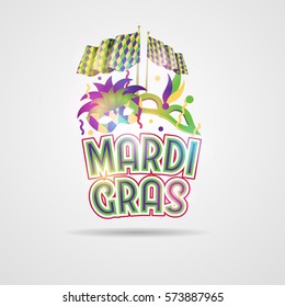 vector illustration. vector icon elements happy Carnival Mardi Gras celebration. Colorful bright fireworks design masks. Design elements for the design of posters, flyers, gift cards, booklets