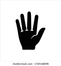 icono de ilustración vectorial de Finger Glyph