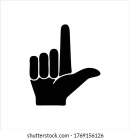 vector illustration icon of Finger Glyph