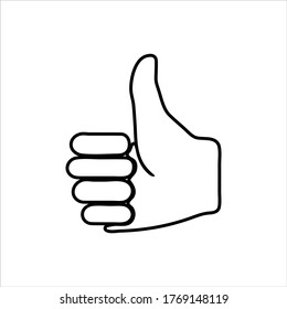 vector illustration icon of Finger Outline