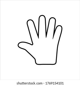 vector illustration icon of Finger Outline
