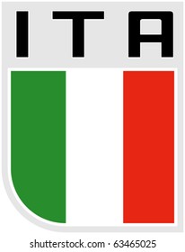 vector Illustration an icon of the Flag of Italy