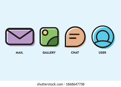 vector illustration of icon, good for making an apps or logo.