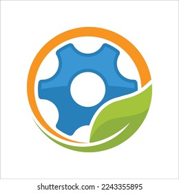 Icono de ilustración vectorial con concepto de proceso de trabajo verde. Procesos de trabajo que apoyan la preservación del medio ambiente.