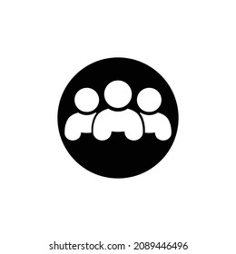 vector illustration icon group design, black, white, circle. suitable for use icon group, partnership, team ,etc.
