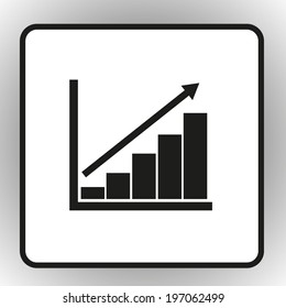 Vector illustration icon growth diagram