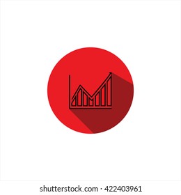 vector illustration icon growth. increase. graphic arts