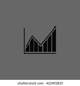 vector illustration icon growth. increase. graphic arts