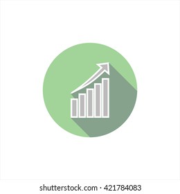 vector illustration icon growth. up. forward movement.