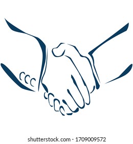 Vector  illustration icon for handshake