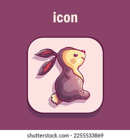 Vector illustration icon Hare rabbit  For print on demand, powerpoint and keynote presentations, magazines and newspapers, book covers icon