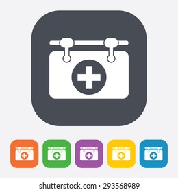 vector illustration of icon hospital