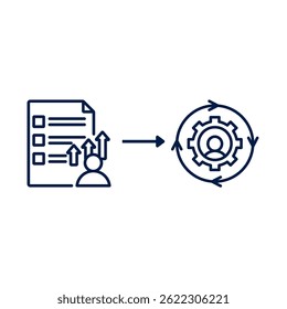 vector illustration icon how to work to achieve goals
