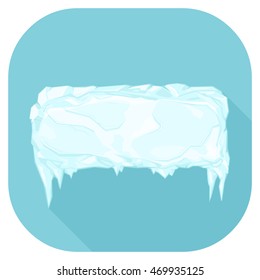 A vector illustration icon of an ice block.