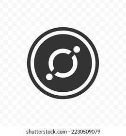 Vector illustration of Icon ICX coin icon in dark color and transparent background(png).