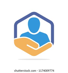 Vector illustration icon with individual insurance management concept