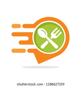 Vector illustration icon with informative & responsive service concept for accessing restaurant location information