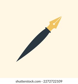Vector illustration of an icon ink pen, pen for calligraphy, writing.