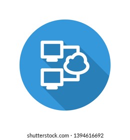Vector illustration icon for intranet cloud