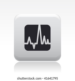 Vector illustration of icon isolated in a modern style, depicting the symbol "wave audio"
