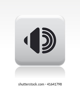 Vector illustration of icon isolated in a modern style, depicting the symbol "audio volume"