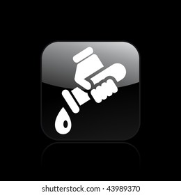 Vector illustration of icon isolated in a modern style, depicting a tube with water