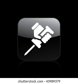 Vector illustration of icon isolated in a modern style, depicting a screwdriver in action