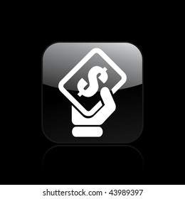 Vector illustration of icon isolated in a modern style, depicting a money