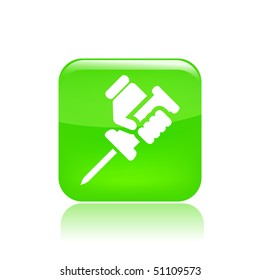 Vector illustration of icon isolated in a modern style, depicting a screwdriver in action