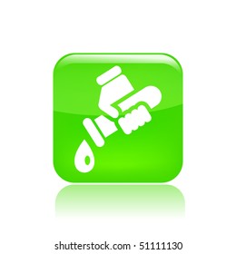 Vector illustration of icon isolated in a modern style, depicting a tube with water
