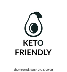 Vector Illustration Of An Icon Keto Friendly. For The Labeling And Packaging Of Keto And Lipid Nutrition Products