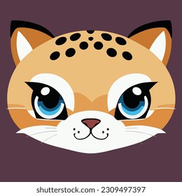 Vector illustration or icon of a leopard or cheetah