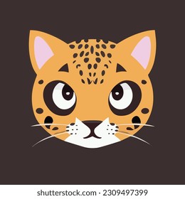 Vector illustration or icon of a leopard or cheetah